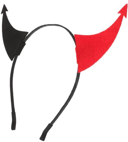 GALPADA Teufelshörner Haarreif Rot Und Schwarz Bequeme Teufelsohren Für Halloween-party Und Kostüm-events Für Frauen Und Cosplay-dress-ups