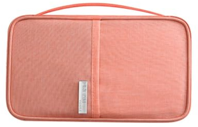 GreatRise Reisepass Tasche wasserdichte Familie Reiseorganizer Reisepasshülle Organizer Passport Holder für Damen & Herren, Schutzhülle für Personalausweisen, Tickets, Geld, Karten Orange Rosa-Klein