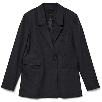 VERO MODA Vmbestie LS Regular Blazer Noos, Gris Oscuro, 38