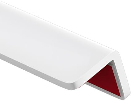 Raouoae Profilés De Protection d'angle en PVC pour Plan De Travail Carrelage Et Cadres De Porte 3pcs Longueur 100/120/150 Cm Protection Murale Et Finition Angle(White C,L:100cm)