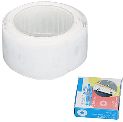 2pcs Loch Punch Verstärker Aufkleber, Lochverstärkungsaufkleber PVC Verstärkungsbezeichnungen Papierloch Verstärkung für Reparaturstanzlöcher (Klar)