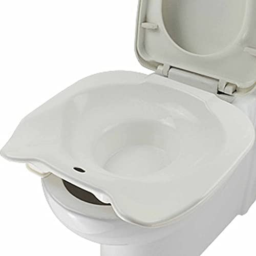 KHYTEBV Sitz Bath for Toilet,1500-2000ml Seat Sitz Bath Basin with Detachable Protection Hold, Large Diameter Fumigation Squat-Free Spa Bidet for Me