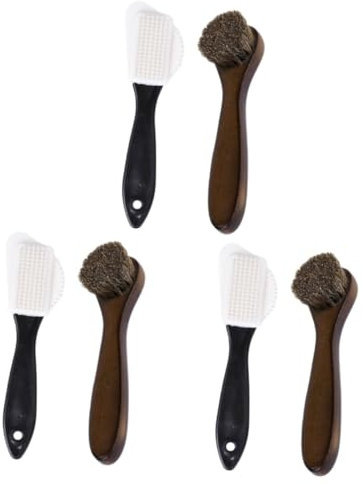 BESPORTBLE 6pièces Brosse à Chaussures Bois pour Nettoyage Et Polissage Applicateurs De Cirage pour Entretien des Chaussures Cuir