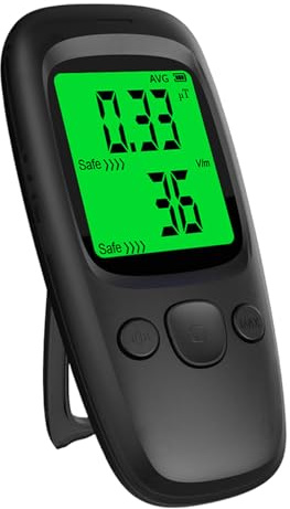 Détecteur de rayonnement nucléaire, compteur Geiger à écran LCD, détecteur de rayonnement avec mode moyen/crête et alarme intelligente, moniteur portable à piles avec support