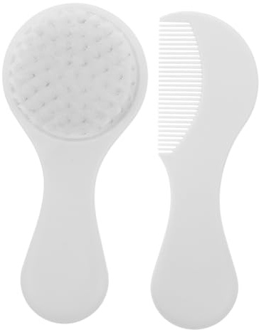 SUPVOX 2pcs Newborn Boy Girl Hair Brush Soft Bristles Cradle Cap Brush Comb Set for Boy Girl Massage Essentials