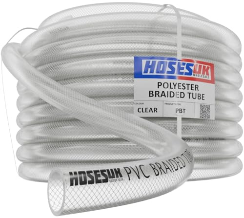 32mm (1 1/4) PVC Reinforced Heavy Duty Tubing for High Pressure Usages, Flexible for Water Gas Oil Tube, Food Grade 4m Length
