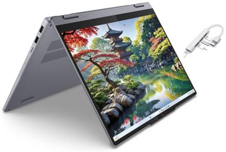 Lenovo IdeaPad 5i 2-in-1 14 WUXGA Touchscreen Laptop|Intel Core Ultra 5 AI 225U|Intel Graphics|Grey|Backlit| 8GB RAM DDR5 | 512GB SSD | Windows 11 Home | Bundle with USB 3.0 Hub