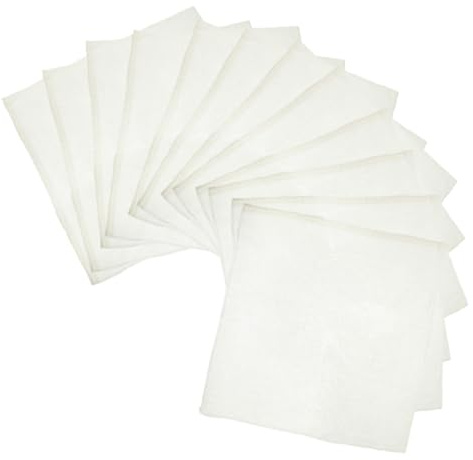 DEARMAMY Lot de 12 Étamines en Coton Non Blanchi 40x40 Cm, Tissu Filtrant Haute Densité pour Tofu, Lait de Soja et Yaourt, Passoire en Tissu Réutilisable, Accessoire la Cuisine Polyvalent