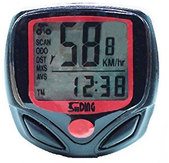 Lantomall LCD Bike Bicycle Cycle Computer Odometer Speedometer with Speed Sensor, LCD Display, Cycling Computer, Bike Computer, No.1 Color