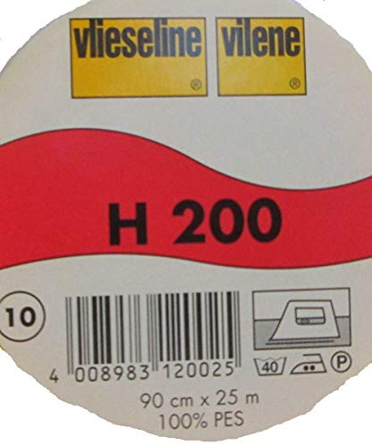 leichte Einlage H 200 von Freudenberg 90 cm breit weiß