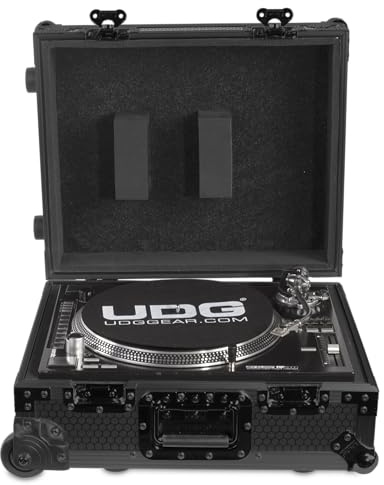 UDG FlightCase - Tocadiscos multiformato + (ruedas y ruedas), color negro