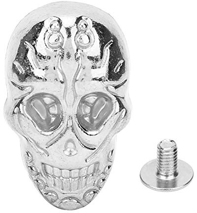 20 Stück Silber Skelett Geist Nieten, 15mm DIY Punk Totenkopf mit Knochen Nieten Gepäck Zubehör, Gothic Ornamente für Leder Nieten Werkzeug