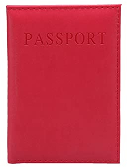 Reisepasshülle Kunstleder Passhülle Schutzhülle Tasche für Damen Herren Reisepass Geschenk Passinhaberdeckel Karteninhaber, Ausweis und Reisedokumente (Rot)