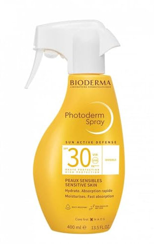 BIODERMA Photoderm Spray Invisible SPF30+ Crema Solar muy Alta Protección - Piel Sensible - Hidratación Duradera - Spray 400 ml