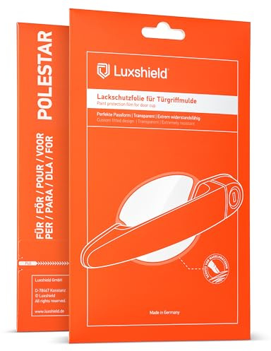 Luxshield bil dörrhandtag skyddsfilm infällt grepp för Polestar 2 I 2020-2026 - repskydd, lackskyddsfilm - transparent glansig