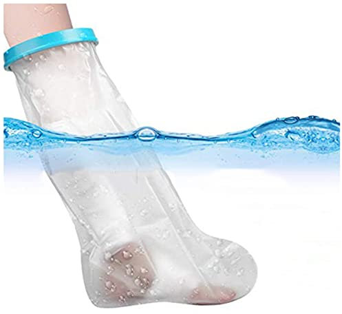 ilbcavne Wasserdichter Fußschutz für Erwachsene, Wiederverwendbare Duschschutz Fuß Wasserdichter, Gips Verbandsschutz zum Baden für Bein, Halten Sie Wunden und Verbände Während des Badens Trocken