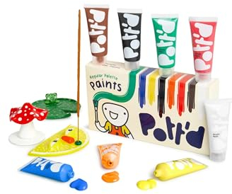 Pott'd™ Premium Acryl Töpferfarben, Malset, Töpferfarben-Set für lufttrockenen Ton - Normale Farben