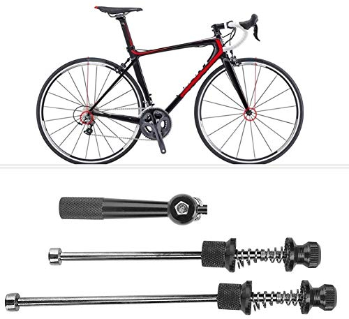 Drfeify Radverriegelungsspieße, Alu, 2 Farben, Rennrad-Anti-Diebstahl-Schnellspanner-Räderverriegelungssicherheit (Schwarz) Fahrräder & Zubehör