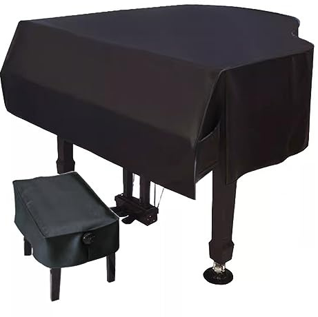 Leder Abdeckung Für Flügel Klavier Triangle Piano Cover Flügelabdeckung staubdicht mit Einzelhockerbezug/Doppelhockerbezug(A,160cm/63in) | Flügelabdeckung staubdicht mit Einzelhockerbezug/Doppelhockerbezug(A,160cm/63in)