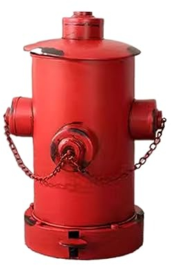 Cubo de basura para cocinas Bote de basura de estilo industrial de hierro vintage, metal grande con tapa, pedal, tapa abierta, boca de incendios, modelado, artesanía antigua, bote de basura al aire li