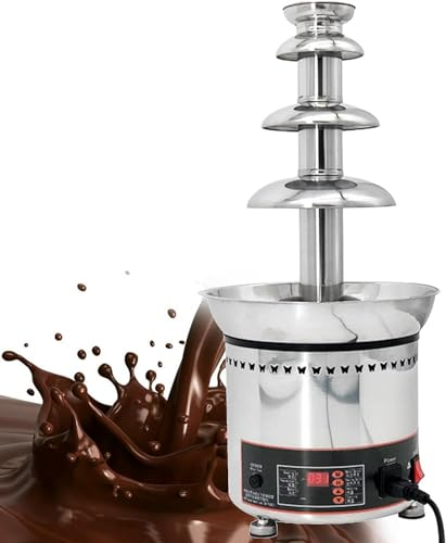 Fondue Commerciale De Fontaine De Chocolat De 4/5/6/7 Niveaux, Machine électrique De Fonte De Cascade De Fondue D'acier Inoxydable Pour L'équipement De Buffet De Mariage De Restaurant De(Size:4 Tiers)