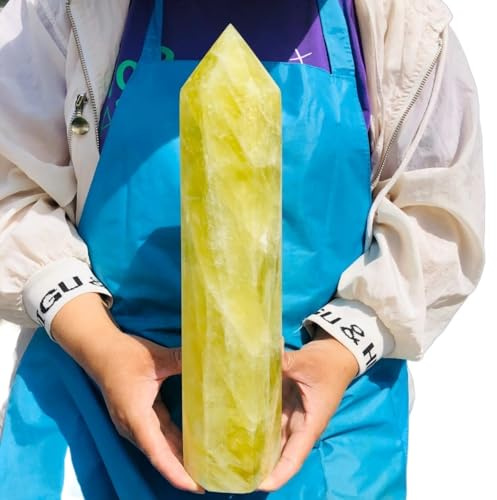 KatLin Decorative Ornaments Natural Yellow Crystal Obelisk Quartz Crystal Energy Column (Size : 9000-1000g)