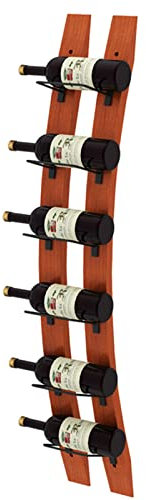 PLJKIHED 5 Flaschen hölzernes Rotweinregal, wandmontiertes Weinregal, Weinregal-Aufbewahrungsbox, antiker hölzerner Weinschrank-Ausstellungsständer für Küche und Heimdekoration. Modisch Stabilize