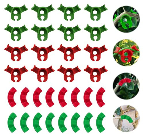 Low Stress Training Clips Pflanzenclips - 40 Stück 90 Grad Pflanzenbieger Clips, Wiederverwendbare Pflanzentrainer für Niedrige Belastung zum Biegen von Pflanzenstämmen, Gartenarbeit Pflanzenwachstum