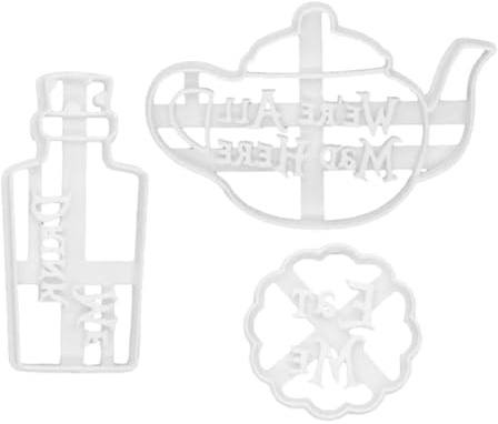3PCS Cookie Mold Set DIY Biscuit Cake Baking Moulds Eat Me Dessert Embossing Stamp Cookie Stamps, Cookie Press Mold, Decorating Supplies for DIY Baking, Cake, Pastry