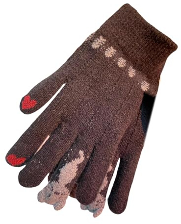 XINgjyxzk Bunte Katzen Strickhandschuhe Mit Screentouch Finger Elastischen Bündchen. Handschuhe Verdicken Den Handwärmer Für Den Täglichen Gebrauch Bei Kaltem Wetter