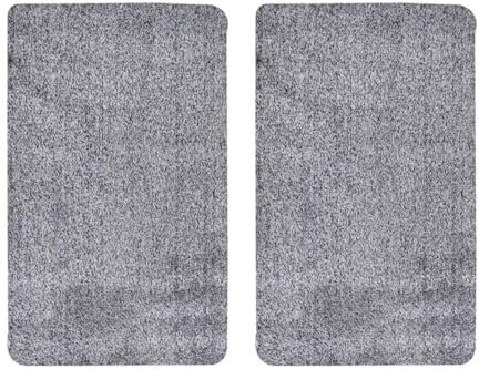 Stolmet Magic Absorbent Door Mat 75x45 cm (29.53 x 17.72) Super Absorbent Microfibre Indoor Outdoor Non-Slip Washable Mat for Pets and Homes - Available in Brick, Brown, Grey, Black (2, Grey)