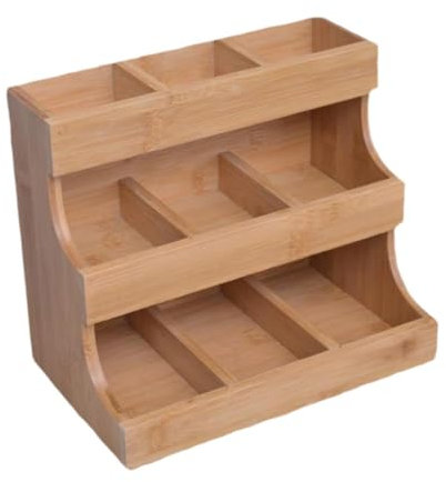 YWJLQH Organizador de Bolsas de Té de Madera Estación de Bolsa de Té Vertical para Gabinete de Despensa de Cocina