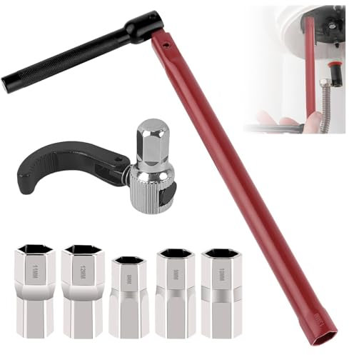 PONGH Standhahnmutterschlüssel 8-12mm Standhahnschlüssel Universalwerkzeug Stahlqualität Armaturenzange Wasserhahn Montagewerkzeug Universalwerkzeug Waschbeckenarmatur Spezialwerkzeug