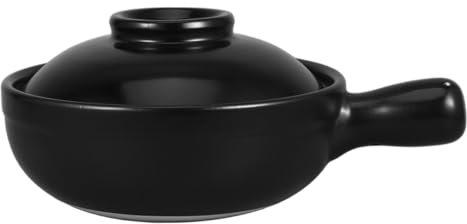 UKCOCO Cazuela de Barro con Tapa Olla de Natural para Estofado de Sopa para Cocinar Gachas el Hogar