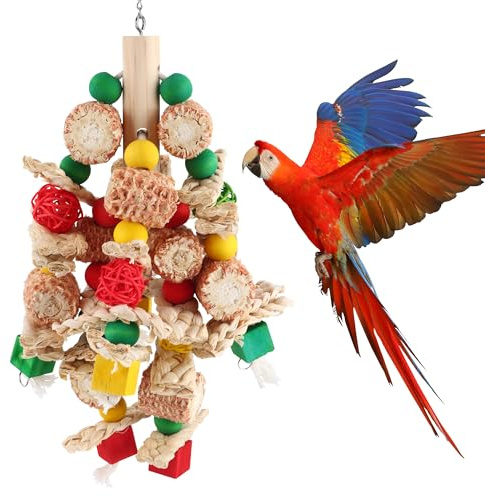 Giochi per Pappagalli Bird Toys Giocattoli per Gabbia da Masticare Giocattoli per Gabbia da Masticare per Cockatiels, Pappagallini e Uccelli Adorabili