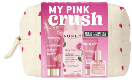 Nuxe My Pink Crush Christmas Gift Set (£33 Value), 5 Piece Mini Travel Kit