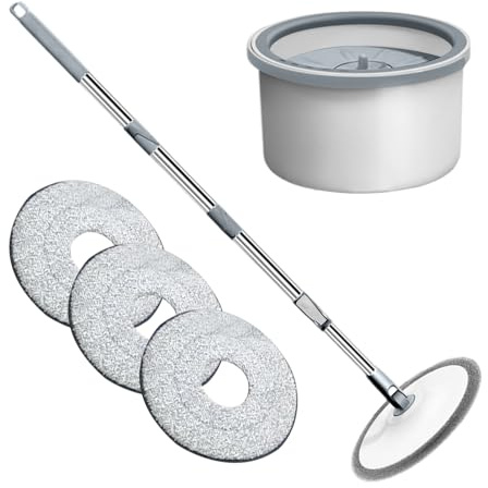 Set de Seau et Serpillière | Balai Essoreur avec Seau Unique Et Essoreuse - Nettoyeur de Sol Compact pour Salle de Bain Carrelage Parquet Cuisine et Salon
