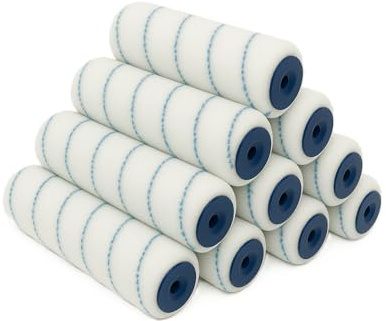 Profi Farbwalze 25 cm – nahtloser Nylon-Blaufaden für 8 mm Bügel | streifenfreies Farbbild auf Wänden & Decken | fusselfrei, wiederverwendbar | ideal für Dispersions- & Latexfarben | Farbroller (10)