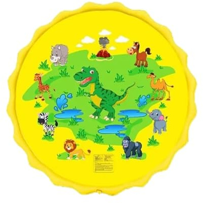 Piscina Hinchable Colchoneta Inflable for Remo con Chorro de Agua for Piscina, Playa, Verano, Juegos al Aire Libre, Juguete for césped, colchoneta for Piscina(170cm-C)