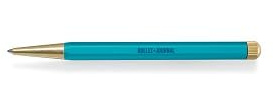 LEUCHTTURM1917 373794 Drehgriffel Nr. 1, Turquoise25 - Gelstift mit schwarzer Tinte - Bullet Journal Edition