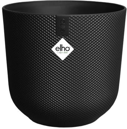 elho Jazz rund 30cm Blumentopf - Living Schwarz | Ø 29.5 x H 27.5 cm | Für den Innenbereich geeignet | 100% recycelter Kunststoff