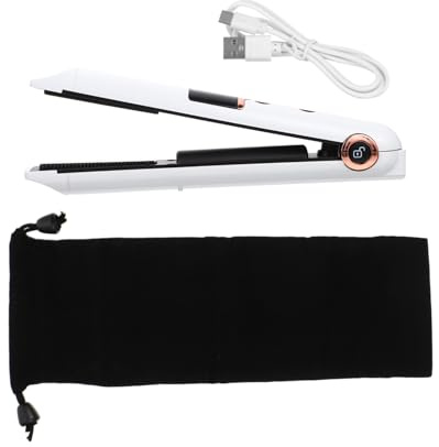GALPADA Rizador de Pelo Portátil Inalámbrico Carga Usb, Plancha de Cabello Ligera de Abs para Viaje y Barberos Temperatura Ajustable