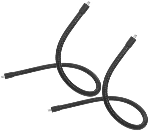 FUTUREORYY 2 Stück Flexible Gooseneck Verlängerungsarm mit Außengewinde Metall Mikrofon Halterung Verlängerung für Mikrofon Stativ Adapter Smartphone und Kamera Halterung Erweiterung