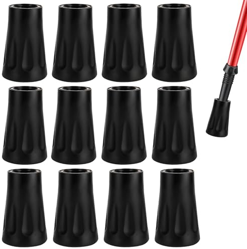 12 Stück Nordic Walking Stöcke Gummipuffer,Gummipuffer Für Wanderstöcke,Ersatz Gummi Puffer Durchmesser 11mm Für Wanderstöcke Asphalt Kies Berge Wandern