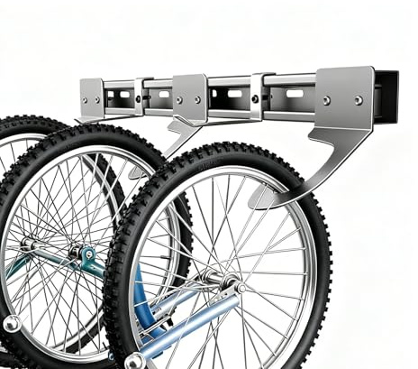 Soporte de pared para bicicletas para garaje, soporte de almacenamiento de bicicletas de acero resistente de 226 kg (500 lb), con capacidad para hasta 3 bicicletas y 2 cascos, para hogares