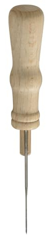 Manche en bois avec aiguille en feutre