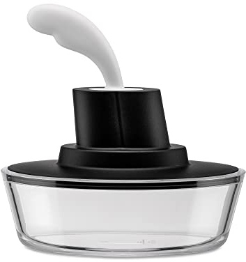 Alessi ASG13 B Ship Shape - Contenitore in resina termoplastica, nero con spatola in acciaio inossidabile 18/10