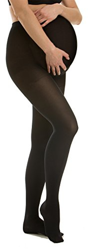Relaxsan M2190 (Schwarz, Gr.4) Medizinische Schwangerschaftstützstrumpfhose Kompressionsklasse 2 - K2 Mikrofasern