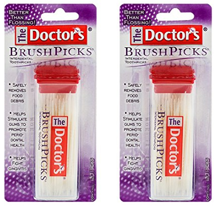 The Doctor's BrushPicks Interdental Toothpicks, 120-Picks per Pack (2-Pack)