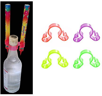 Lot 10 Double Clip Attache Bouteille Artifice Fontaine Glaces Bougie - 902